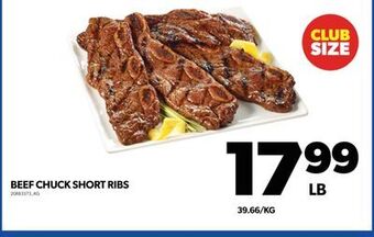Real Canadian Superstore Beef chuck short ribs offer