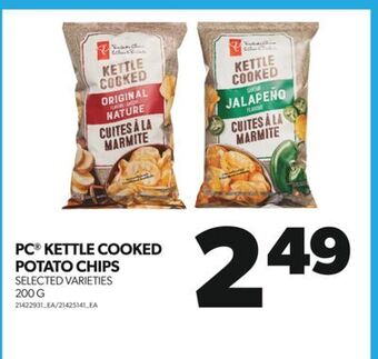Real Canadian Superstore Pc® kettle cooked potato chips, 200 g offer