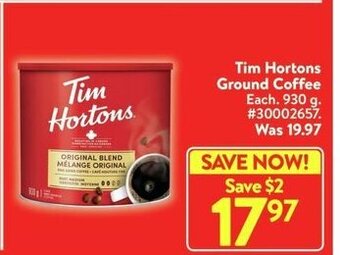 Walmart Tim Hortons Ground Coffee offer