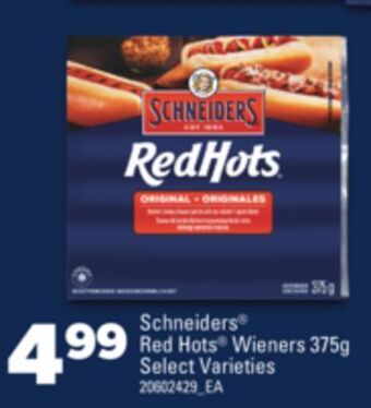Real Canadian Superstore Schneiders® red hots® wieners, 375g offer