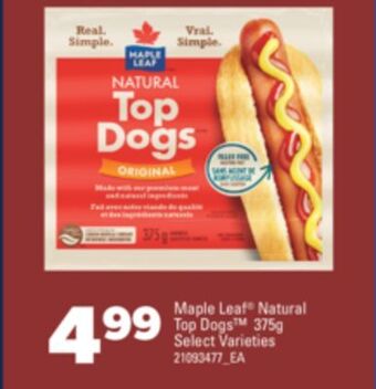 Real Canadian Superstore Maple leaf® natural top dogs™, 375g offer