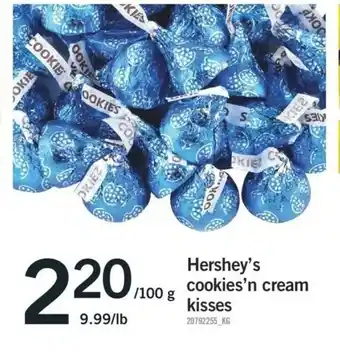 Fortinos Hershey's cookies'n cream kisses offer