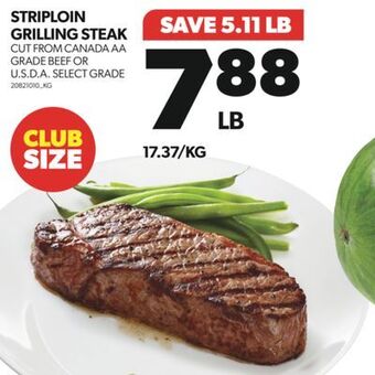 Real Canadian Superstore Striploin grilling steak offer