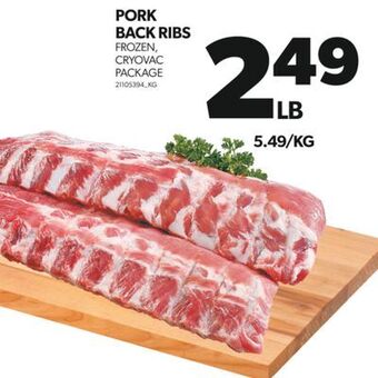 Real Canadian Superstore Pork back ribs offer