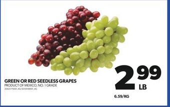 Real Canadian Superstore Green or red seedless grapes offer