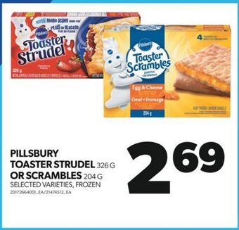 Real Canadian Superstore Pillsbury toaster strudel 326 g or scrambles 204 g offer
