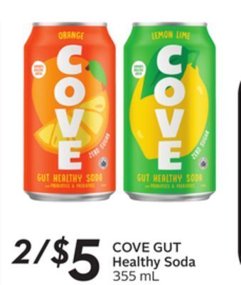 Sobeys Cove gut healthy soda offer