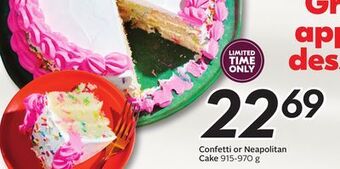 Sobeys Confetti or neapolitan cake offer