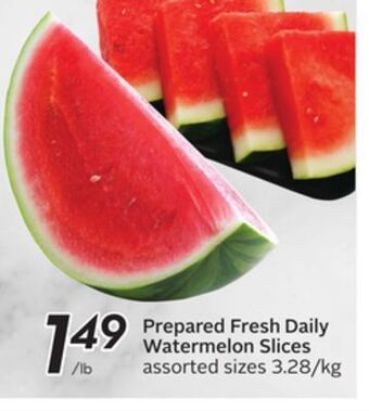 Sobeys Prepared fresh daily watermelon slices offer