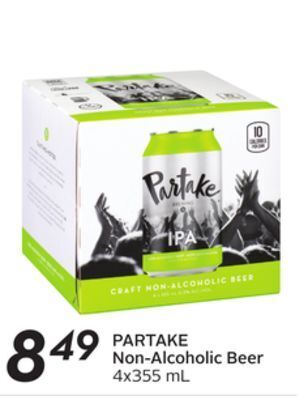 Sobeys Partake non-alcoholic beer offer
