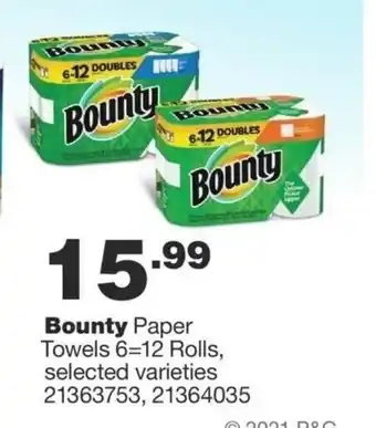 Fortinos Bounty paper towels offer