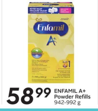 Sobeys Enfamil a+ powder refills offer