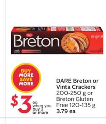 Sobeys Dare breton or vinta crackers offer