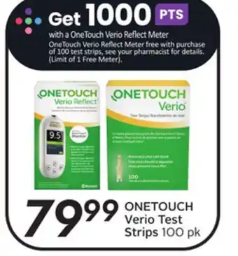 Sobeys Onetouch verio test strips offer