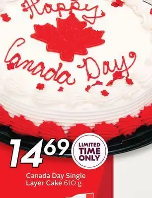Sobeys Canada day single layer cake offer