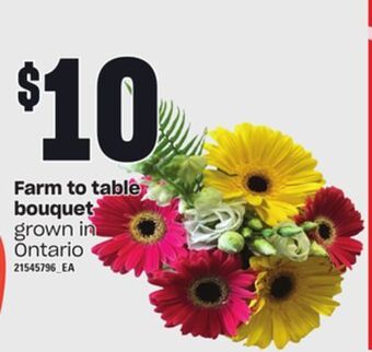 Independent Grocer Farm to table bouquet offer