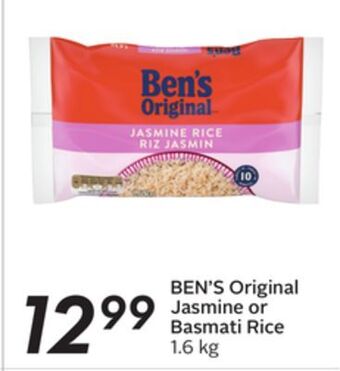 Sobeys Ben's original jasmine or basmati rice offer
