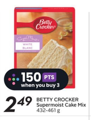 Sobeys Betty crocker supermoist cake mix offer