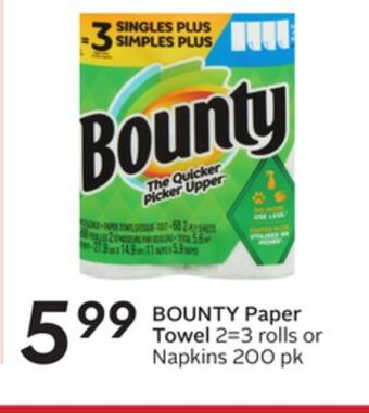 Sobeys Bounty paper towel offer