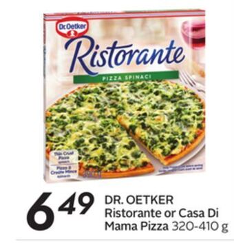 Sobeys Dr. oetker ristorante or casa di mama pizza offer