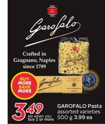 Sobeys Garofalo pasta offer