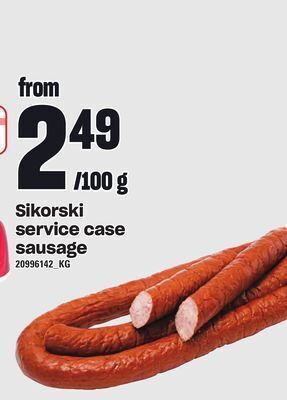 Independent Grocer Sikorski service case sausage offer