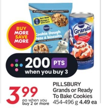 Sobeys Pillsbury grands or ready to bake cookies offer