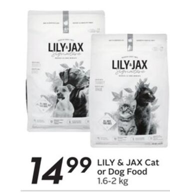 Sobeys Lily & jax cat or dog food offer