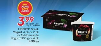 Sobeys Liberté greek yogurt offer