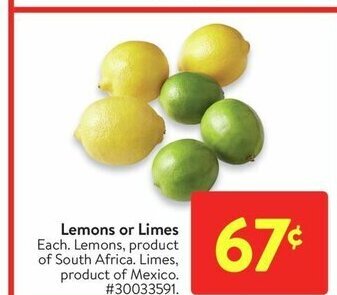 Walmart Lemons or Limes offer