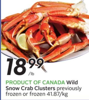 Sobeys Wild snow crab clusters offer