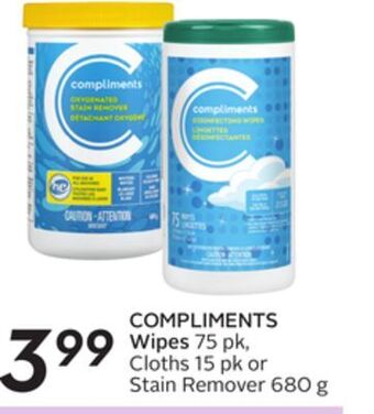 Sobeys Compliments wipes offer