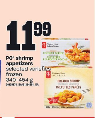 Independent Grocer Pc®shrimp appetizers, 340-454 g offer