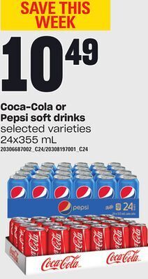 Independent Grocer Coca-cola or pepsi soft drinks, 24x355 ml offer