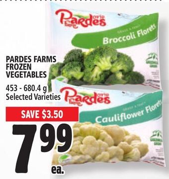 Metro Pardes farms frozen vegetables offer