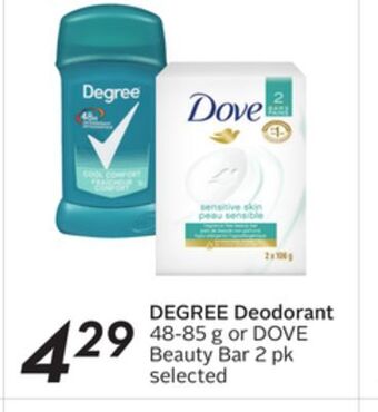 Sobeys Degree deodorant offer