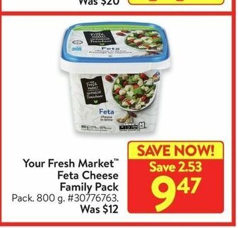 Walmart Your Fresh Market Feta Cheese offer