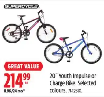 Canadian Tire Supercycle 20˝ youth impulse or charge bike. offer