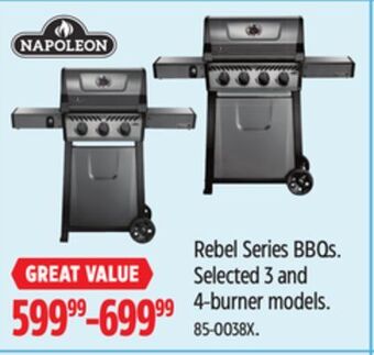 Canadian Tire Napoleon rebel series bbqs offer
