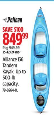 Canadian Tire Pelican alliance 136 tandem kayak offer