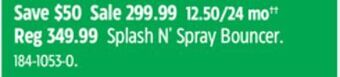 Canadian Tire Little tikes splash n' spray bouncer offer