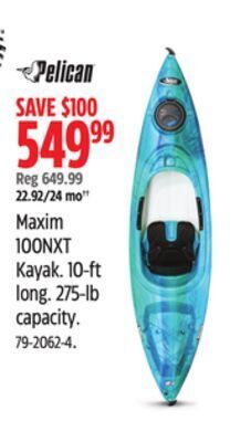 Canadian Tire Pelican maxim 100nxt kayak offer