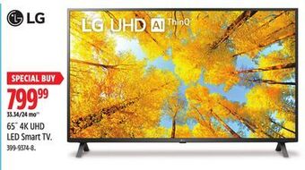 Canadian Tire Lg 65˝ 4k uhd led smart tv offer