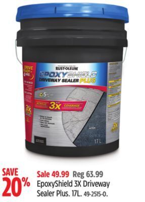 Canadian Tire Epoxyshield 3x driveway sealer plus offer