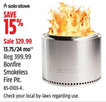 Canadian Tire Solo bonfire smokeless fire pit offer