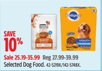 Canadian Tire Selected dog food offer