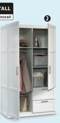 Canadian Tire Sauder 2-door 2-drawer wardrobe offer