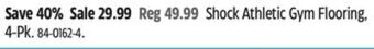 Canadian Tire Shock athletic gym flooring, 4-pk offer