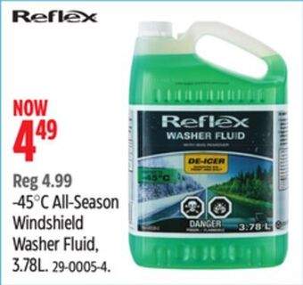 Canadian Tire Reflex -45°c all-season windshield washer fluid, 3.78l offer