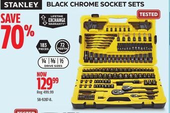 Canadian Tire Stanley professional grade black chrome socket set, 183-pc, sae/metric offer